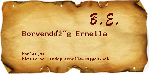 Borvendég Ernella névjegykártya